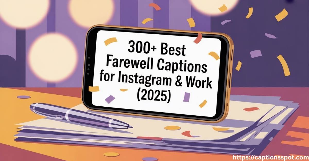 300+ Best Farewell Captions for Instagram & Work (2025)
