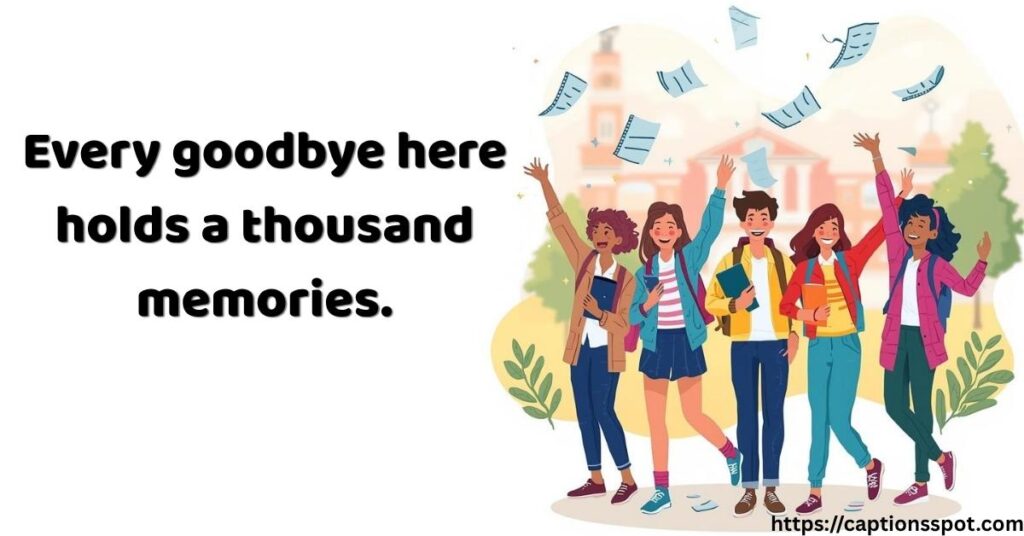 College Farewell Captions
