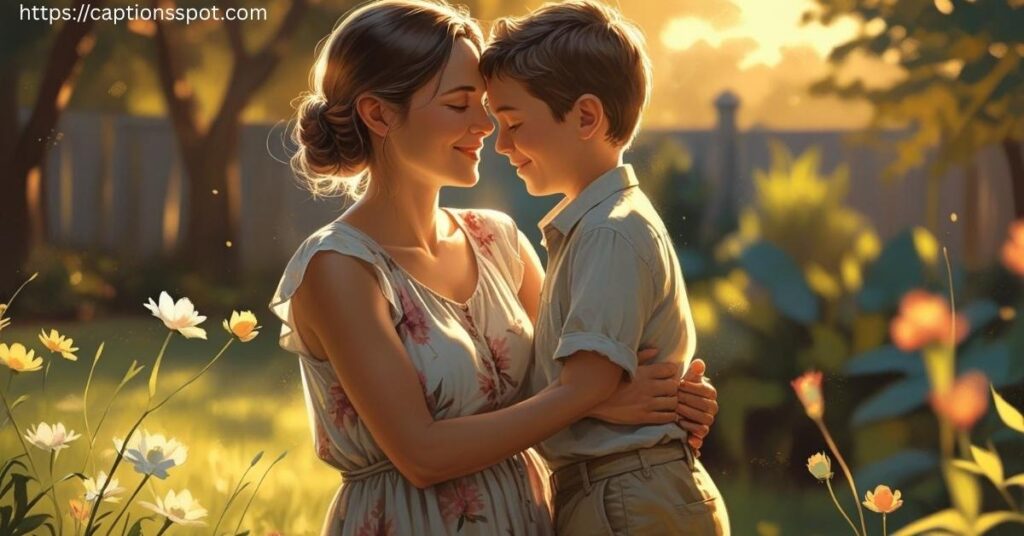 Captions for Mother and Son Picture