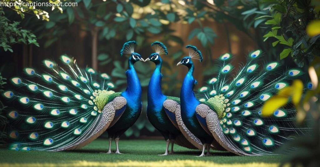 Clever Beauty Of Peacock Captions