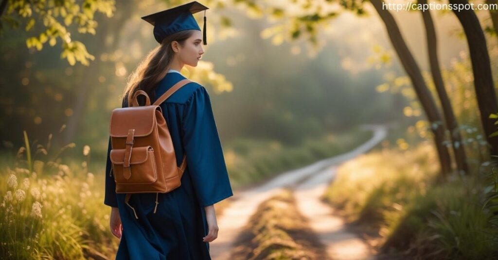 Graduation Captions for Exploring New Paths