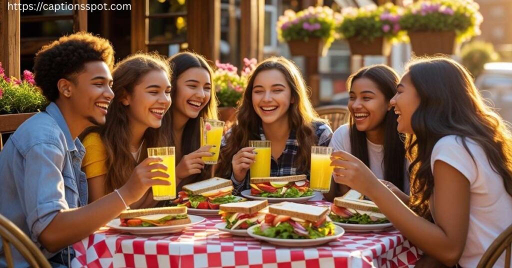 Lunch with Friends Caption