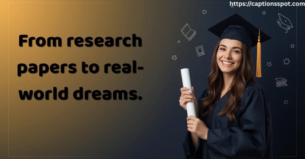 Masters Graduation Captions