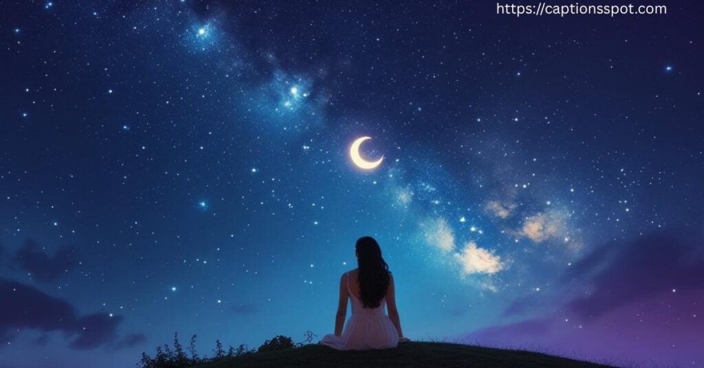 Moon and Stars Captions