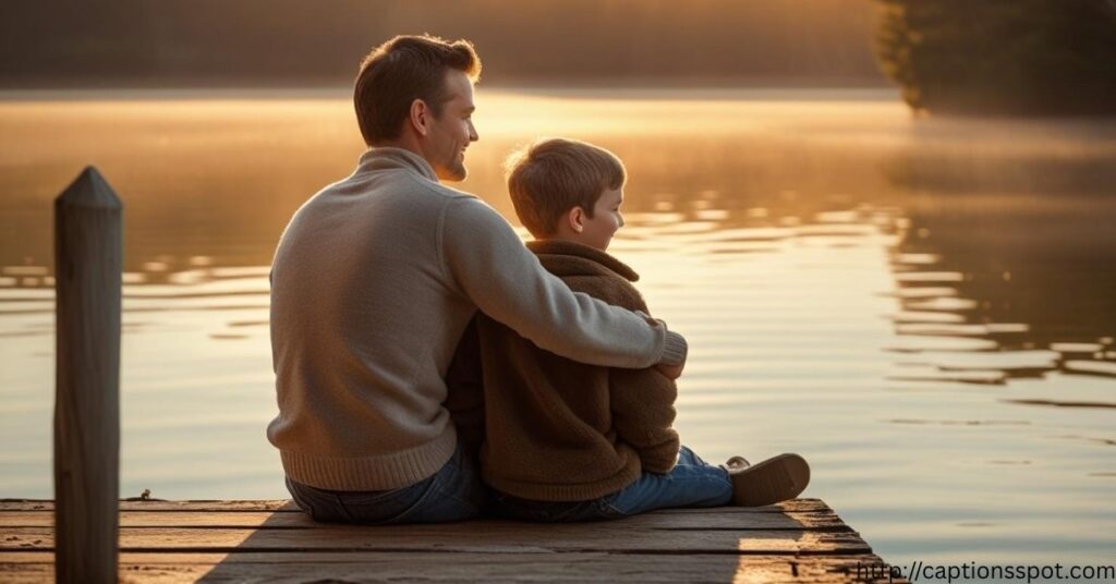 Touching Father-Son Captions