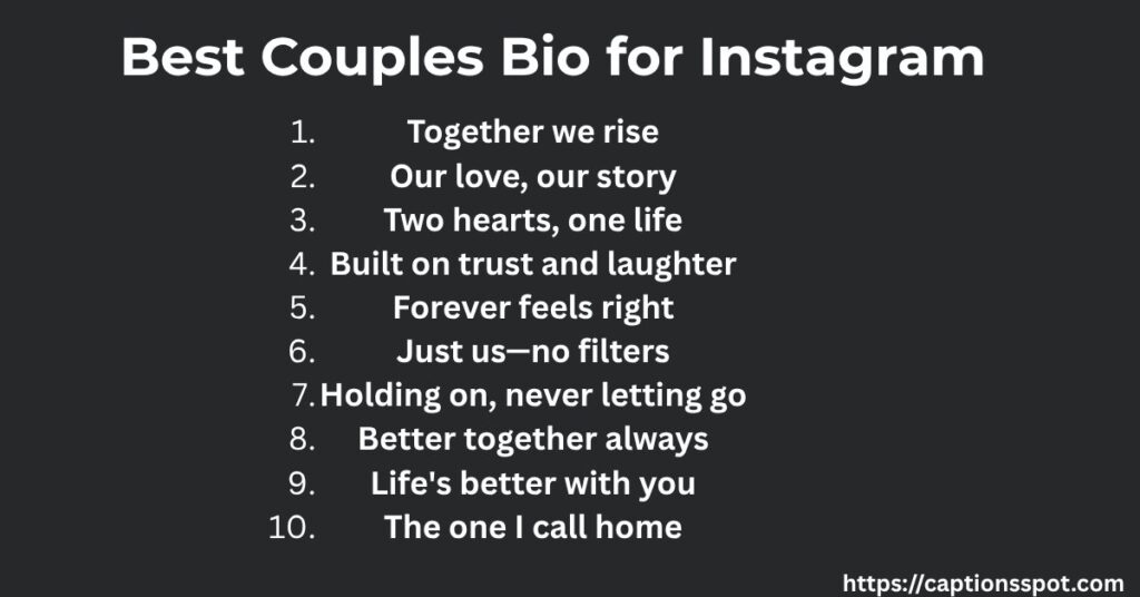 Best Couples Bio for Instagram