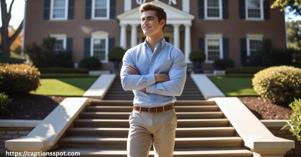 Confident Frat Boy Captions