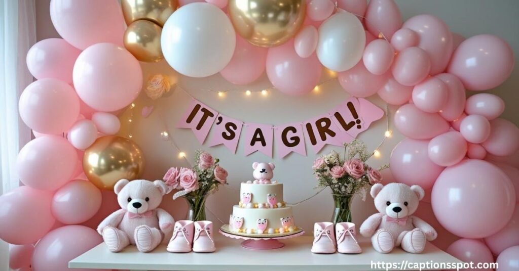 Cute Baby Shower Captions for Girl