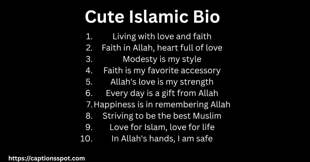 Cute Islamic Bio