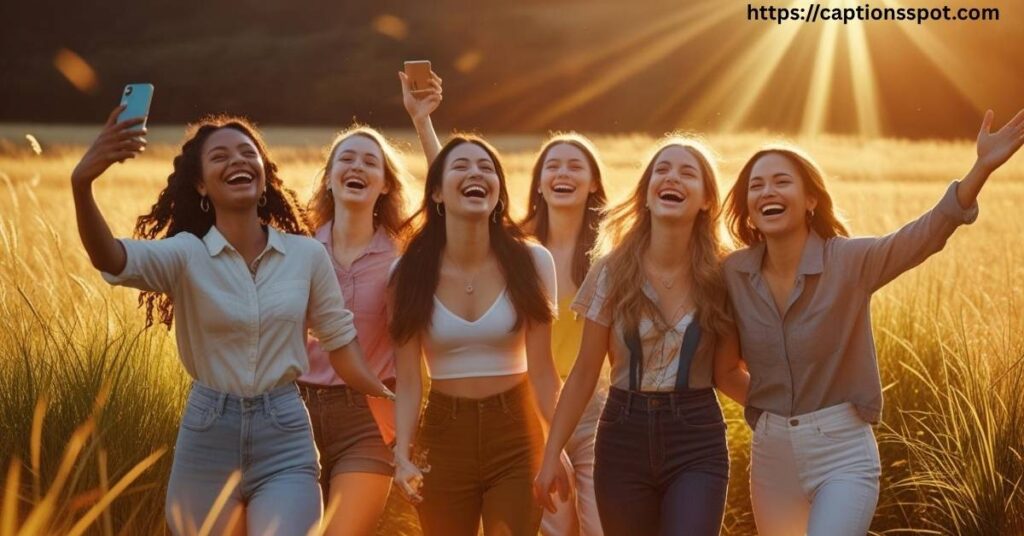 Golden Hour Captions with Friends