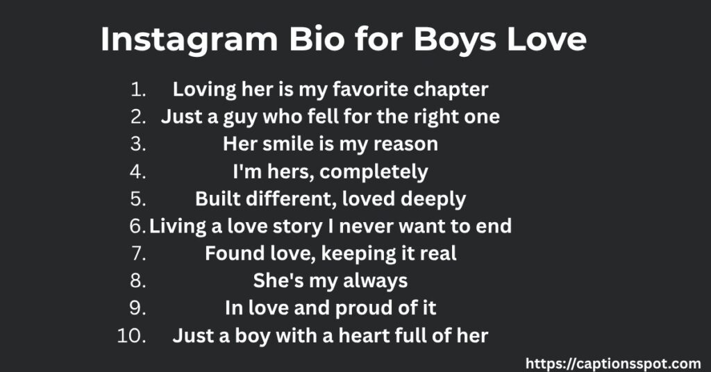 Instagram Bio for Boys Love