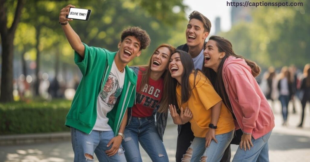 Snapchat Selfies Captions with Friends