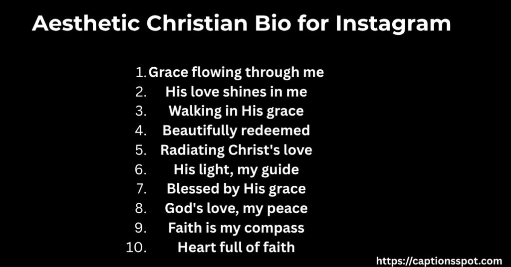 Aesthetic Christian Bio for Instagram